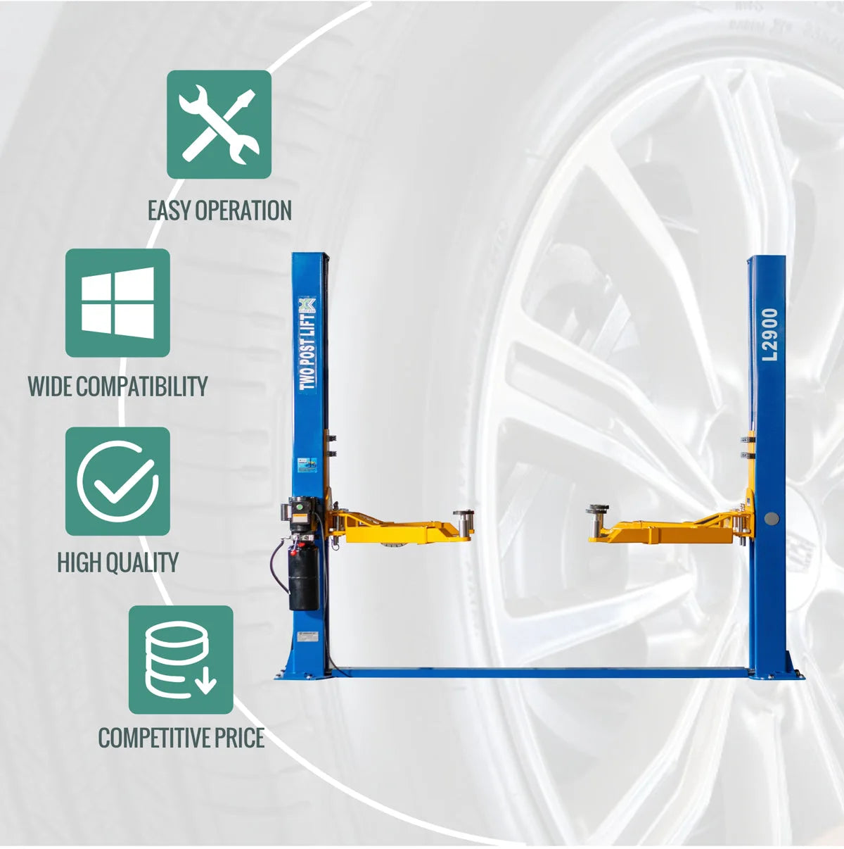 XK L2900 Two Post 9000LB Capacity Car Lift Auto Truck Hoist Industry Leading 220V or 110V FREE SHIPPING