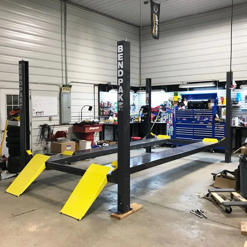 BendPak HD-9XW 9,000 Lb. High-Rise Four-Post Lift | ALI Certified | Extra-Wide & Extra-Tall Storage Solution