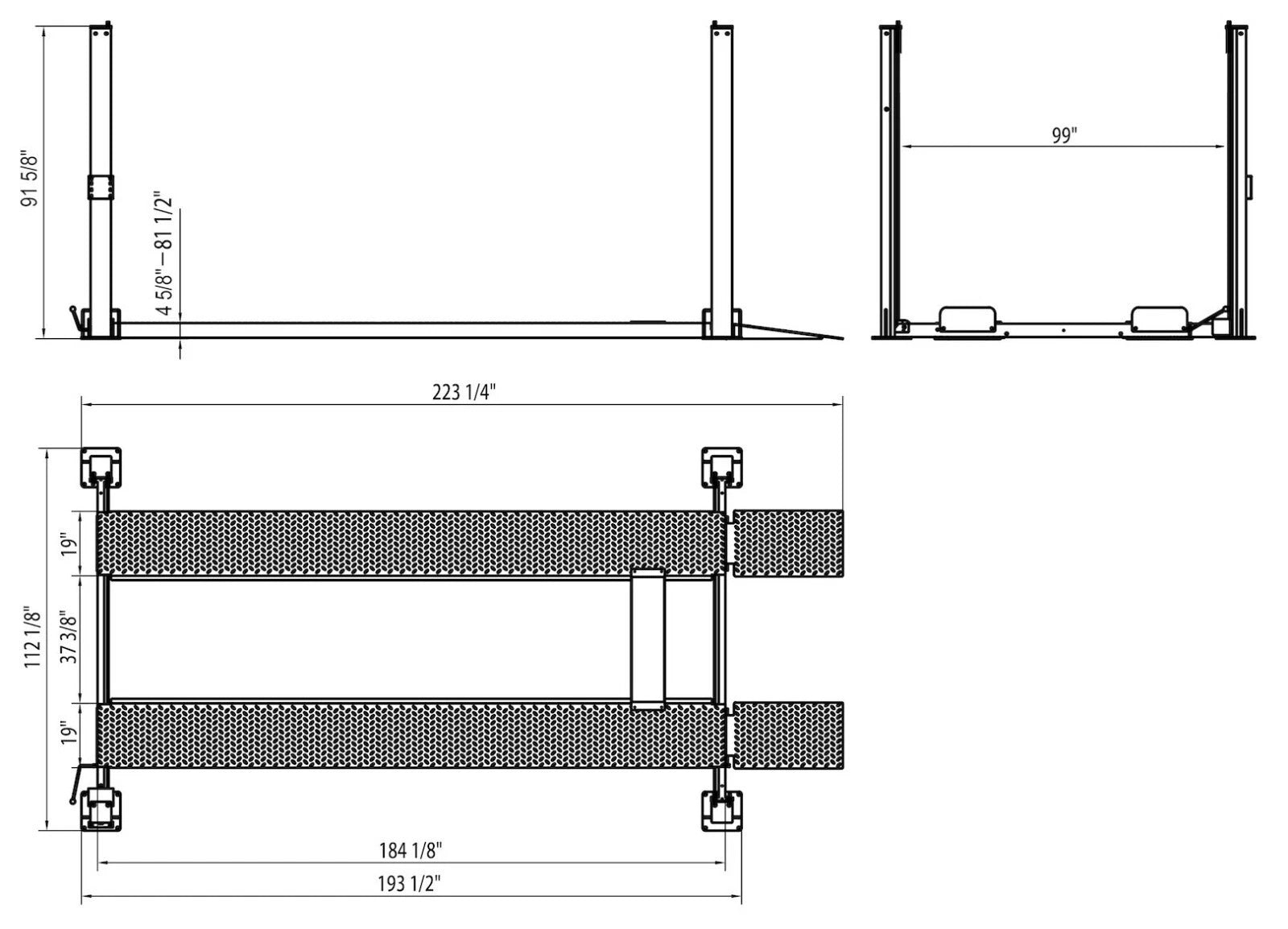 APlusLift 8000LB 4-Post Portable Parking Storage Service Car Lift – HW-8S or HW-8SXLT
