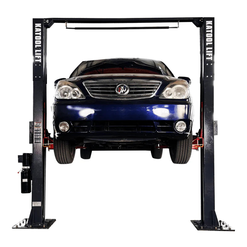 Katool KT-AM120SD 12,000 Lb. Heavy-Duty Two-Post Lift | Clear-Floor Professional Design | 4.0HP Lifting Power