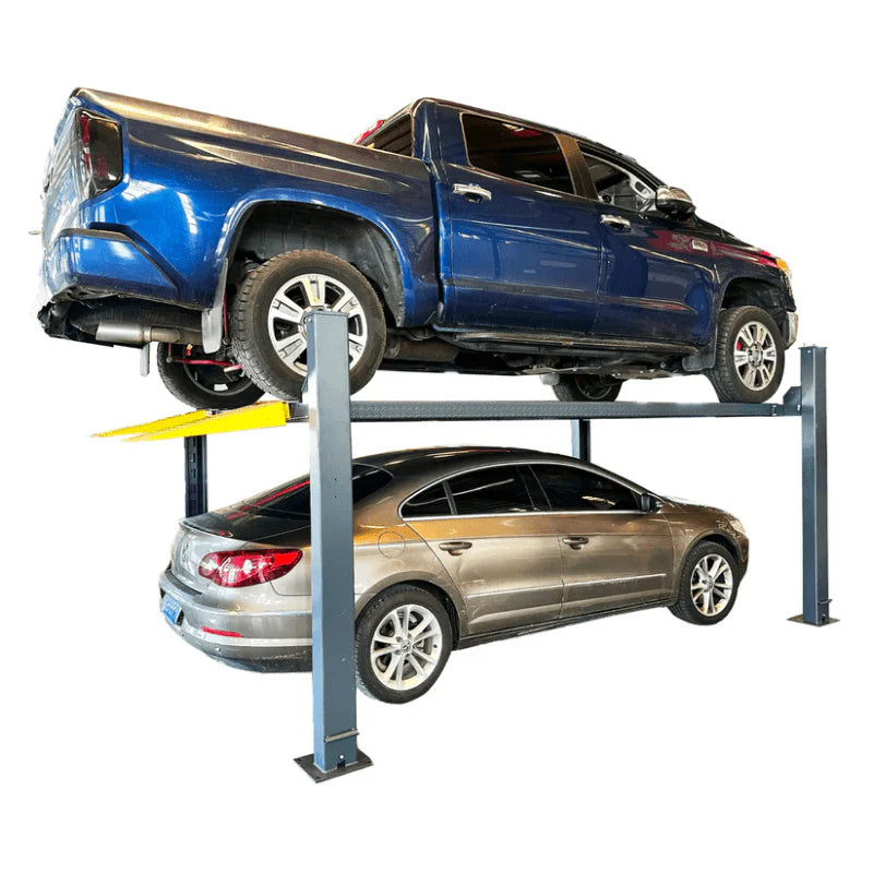 Katool KT-4H850 8,500 Lb. Capacity Four-Post Storage Lift | High-Contrast Safety Design | Factory-Direct Pricing