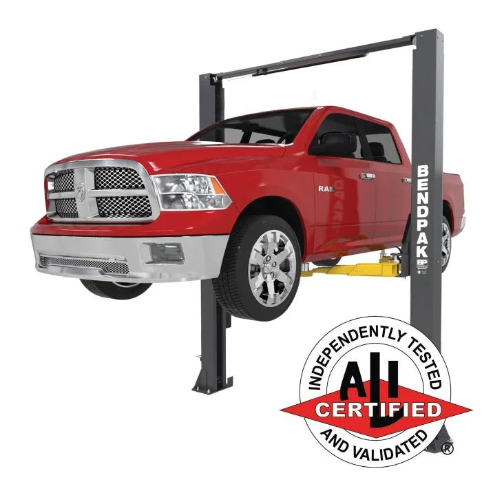 BendPak 10APX 10,000 Lb. Two-Post Lift | ALI Certified | EV & High-Roof Cargo Van Ready | Adjustable Width Design