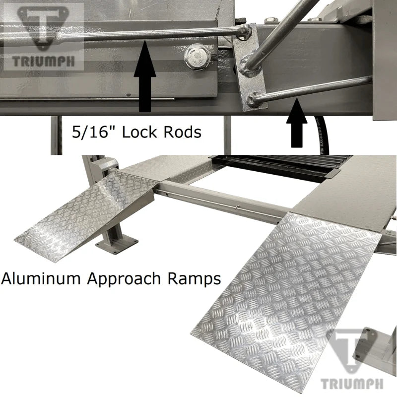 Triumph NSS-8 Standard 8,000 Lb. Capacity Four-Post Lift | Space-Saving Valet Design | Factory-Direct Pricing